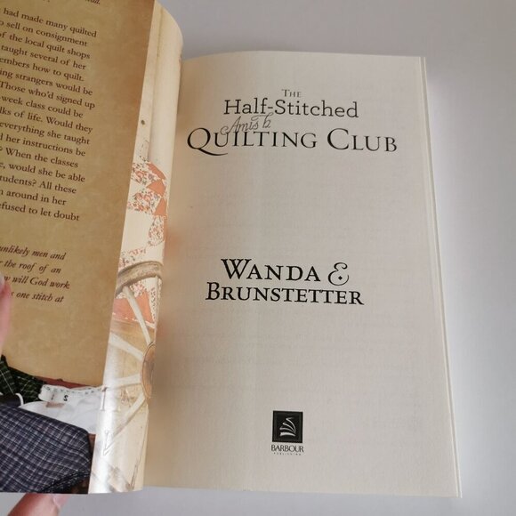 The Half-Stitched Amish Quilting Club by Wanda E. Brunstetter Book Christian Fic - Picture 3 of 9